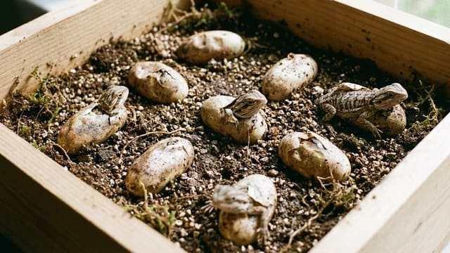 Eclosão de ovos de dragão barbudo