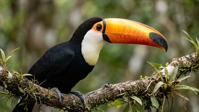 Fotografia em close up de um tucano toco legalizado